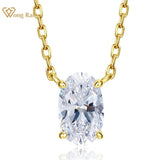 18K Plated 925 Silver Oval Sapphire Gemstone Pendant Necklace