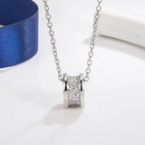 925 Sterling Silver Zircon Small Waist Necklace Women's Party Gift