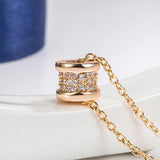 925 Sterling Silver Zircon Small Waist Necklace Women's Party Gift