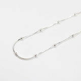 925 Silver Snake Bone Beads Necklace for Women Gift