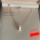 European American Silver Love Necklace for Ladies Party Christmas