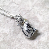 Magic Cat Pendant Necklace 925 Sterling Silver Gift For Women