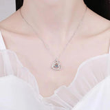 D Moissanite Heart Pendant Necklace 925 Silver