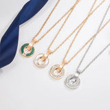 925 Silver Copper Coin Pendant Necklace European Style