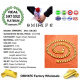 OMHXFC Vintage 24KT Chain Necklace