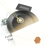 925 Silver Sun Link Chain Necklace Ethnic European Style