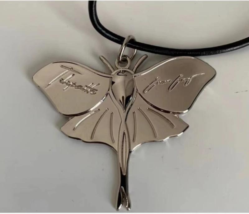 Conan Gray Dragonfly Necklace Leather Rope Butterfly Pendant