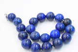Lapis Lazuli Round Bead Necklace 18 Inch