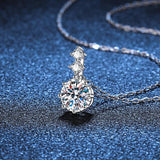 Sterling Silver Moissanite Pendant Necklace for Women