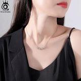 Clover Pendant 925 Sterling Silver Necklace with AAAA CZ Heart Pendant