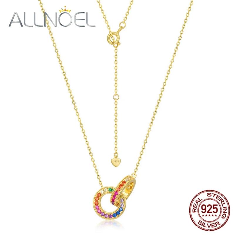 Eternity Interlocking Hoop Infinity Pendant Necklace
