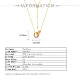 Eternity Interlocking Hoop Infinity Pendant Necklace