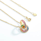 Eternity Interlocking Hoop Infinity Pendant Necklace