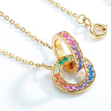 Eternity Interlocking Hoop Infinity Pendant Necklace