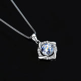 Sterling Silver Moissanite Necklace Windmill Pendant
