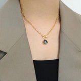 925 Silver Labradorite Pendant Necklace Horoscope Chain Gift