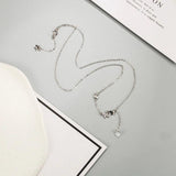 925 Silver Butterfly Tassel Diamond Necklace for Women