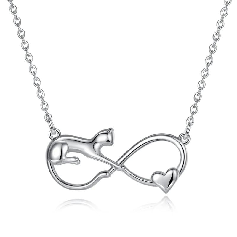 925 Silver Cat Personality Necklaces