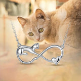 925 Silver Cat Personality Necklaces