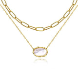 S925 Sterling Silver Shell Necklace Light Stacked Clavicle Chain Jewelry