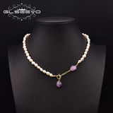 Freshwater Pearl Amethyst Necklace Women's Jewelry