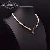 Freshwater Pearl Amethyst Necklace Women's Jewelry