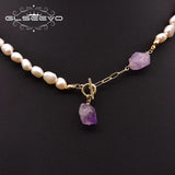 Freshwater Pearl Amethyst Necklace Women's Jewelry