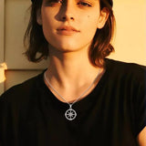 Sterling Silver Compass Pendant Necklace for Women