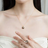 9mm Agate Pendant Necklace 925 Sterling Silver Women 5A Zircon CZ Plated Jewelry