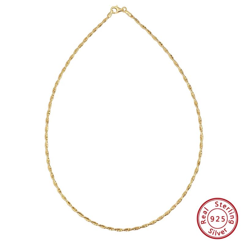 925 Sterling Silver Braided Choker Necklace for Women
