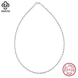 925 Sterling Silver Braided Choker Necklace for Women