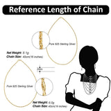 925 Sterling Silver Braided Choker Necklace for Women