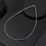 925 Sterling Silver Braided Choker Necklace for Women