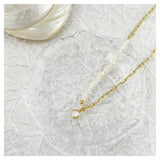 925 Silver Baroque Pearl Plated Necklace Fine Jewelry