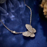925 Silver Butterfly Pendant Necklace Adjustable