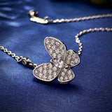 925 Silver Butterfly Pendant Necklace Adjustable