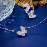 925 Silver Butterfly Pendant Necklace Adjustable