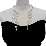 Natural Freshwater Pearl Electroplated Choker Necklace