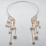 Natural Freshwater Pearl Electroplated Choker Necklace
