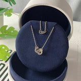 Dinh van 925 Silver Handcuffs Necklace Full Diamond Plating