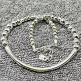UNOde50 Electroplated 925 Silver Beads Necklace Jewelry