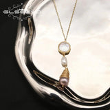 Baroque Pearls Sweater Chain Pendant Necklace Romantic Charm  Jewelry