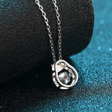 925 Silver Moissanite Fat Cat Pendant Necklace