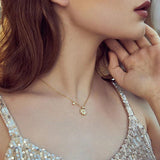 925 Silver Lucky Clover Pendant Necklace Plated for Women