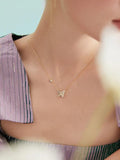 Sterling Silver Butterfly Pendant Necklace Plated Necklaces for Women