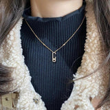 925 Sterling Silver Diamond Pendant Necklace
