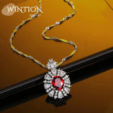 High Carbon Diamond Necklace S925 Silver Wedding Jewelry Gift