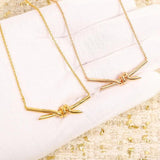 925 Sterling Silver Knot Necklace Women's Sweet Jewelry