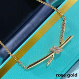 925 Sterling Silver Knot Necklace Women's Sweet Jewelry