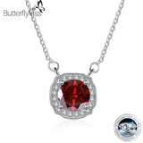 1Ct Moissanite S925 Silver 4 Claws Pendant Necklace Women's Jewelry